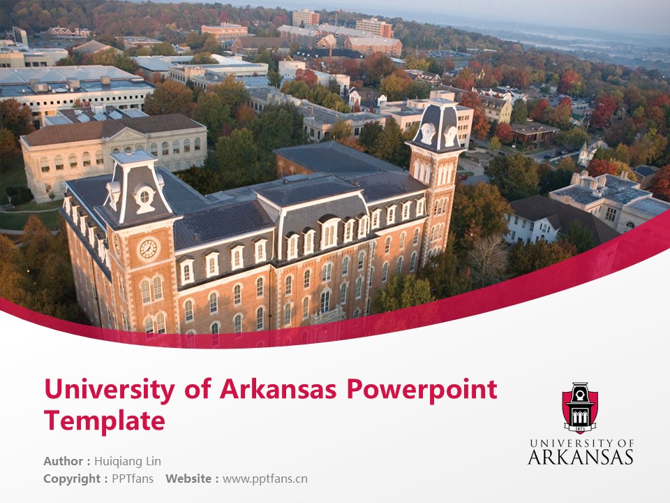 University of Arkansas Powerpoint Template Download | 美國阿肯色大學(xué)PPT模板下載_幻燈片預(yù)覽圖1