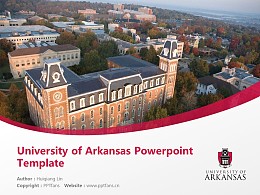University of Arkansas Powerpoint Template Download | 美国阿肯色大学PPT模板下载