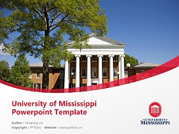 University of Mississippi Powerpoint Template Download | 美国密西西比大学PPT模板下载