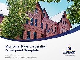 Montana State University Powerpoint Template Download | 美国蒙大拿州立大学PPT模板下载