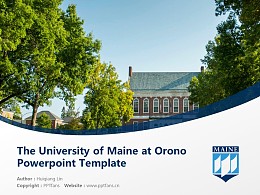 The University of Maine at Orono Powerpoint Template Download | 美国缅因州奥罗诺大学PPT模板下载