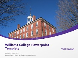 Williams College Powerpoint Template Download | 威廉斯姆学院PPT模板下载