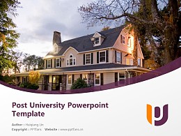 Post University Powerpoint Template Download | 邮政大学PPT模板下载