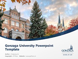 Gonzaga University Powerpoint Template Download | 贡萨格大学PPT模板下载