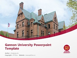 Gannon University Powerpoint Template Download | 甘农大学PPT模板下载