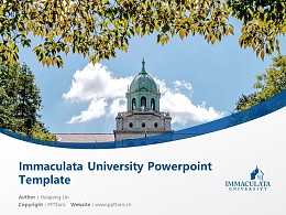 Immaculata University Powerpoint Template Download | 依马库雷塔大学PPT模板下载