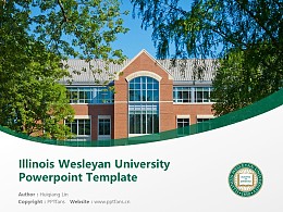 Illinois Wesleyan University Powerpoint Template Download | 伊利诺斯卫斯理大学PPT模板下载