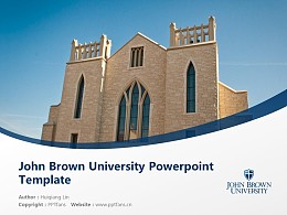 John Brown University Powerpoint Template Download | 约翰布朗大学PPT模板下载