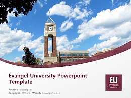 Evangel University Powerpoint Template Download | 伊凡格尔大学PPT模板下载