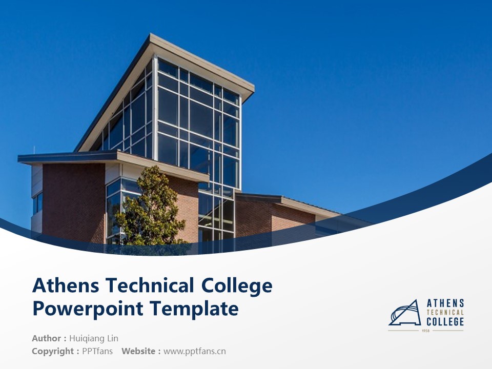 Athens Technical College Powerpoint Template Download | 雅典技術(shù)學(xué)院PPT模板下載_幻燈片預(yù)覽圖1