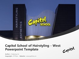 Capitol School of Hairstyling – West Powerpoint Template Download | 国会发型学校PPT模板下载