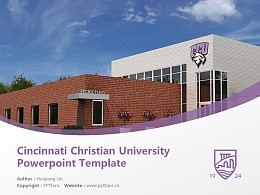 Cincinnati Christian University Powerpoint Template Download | 辛辛那提圣经学院与神学院PPT模板下载