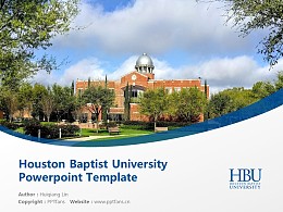 Houston Baptist University Powerpoint Template Download | 休斯顿浸会大学PPT模板下载