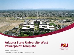 Arizona State University West Powerpoint Template Download | 西亚利桑那州立大学PPT模板下载