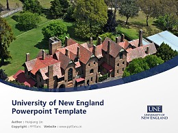 University of New England Powerpoint Template Download | 新英格兰大学PPT模板下载