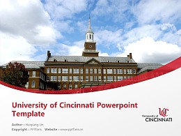 University of Cincinnati Powerpoint Template Download | 辛辛那提大学PPT模板下载