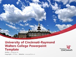 University of Cincinnati-Raymond Walters College Powerpoint Template Download | 辛辛那提大学-雷蒙德沃尔特斯学院PPT模板下载