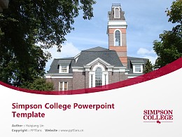 Simpson College Powerpoint Template Download | 辛普森学院PPT模板下载