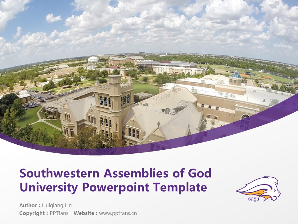 Southwestern Assemblies of God University Powerpoint Template Download | 西南上帝會大學PPT模板下載_幻燈片預覽圖1