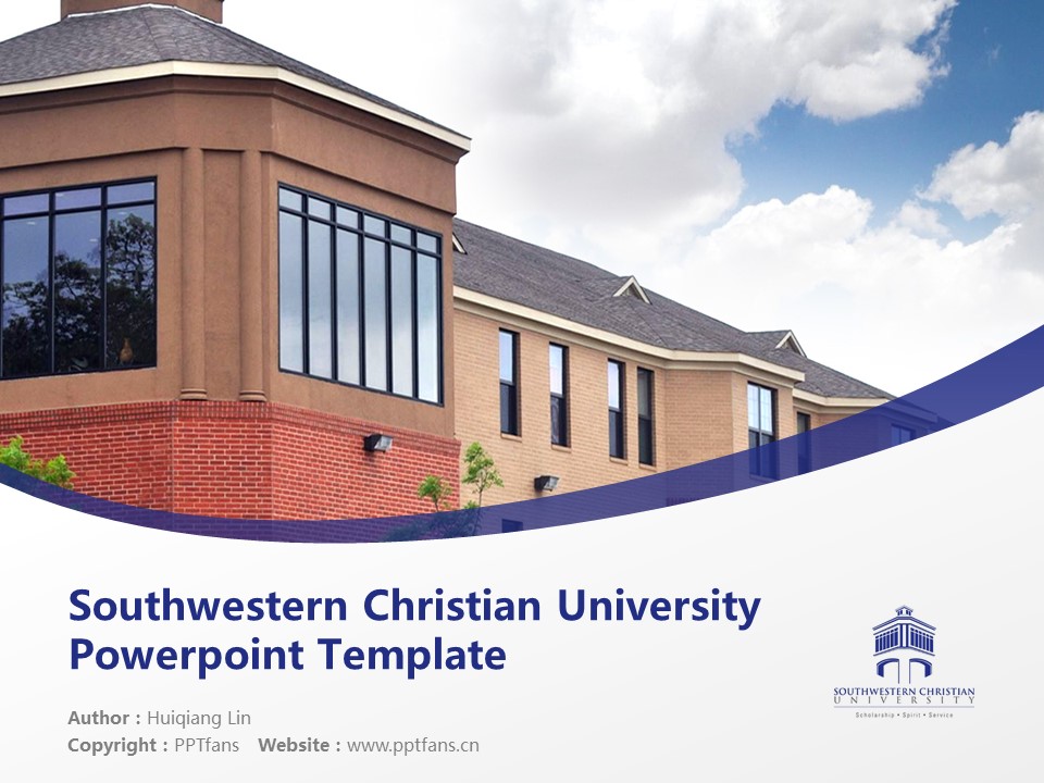 Southwestern Christian University Powerpoint Template Download | 西南基督教大學PPT模板下載_幻燈片預覽圖1