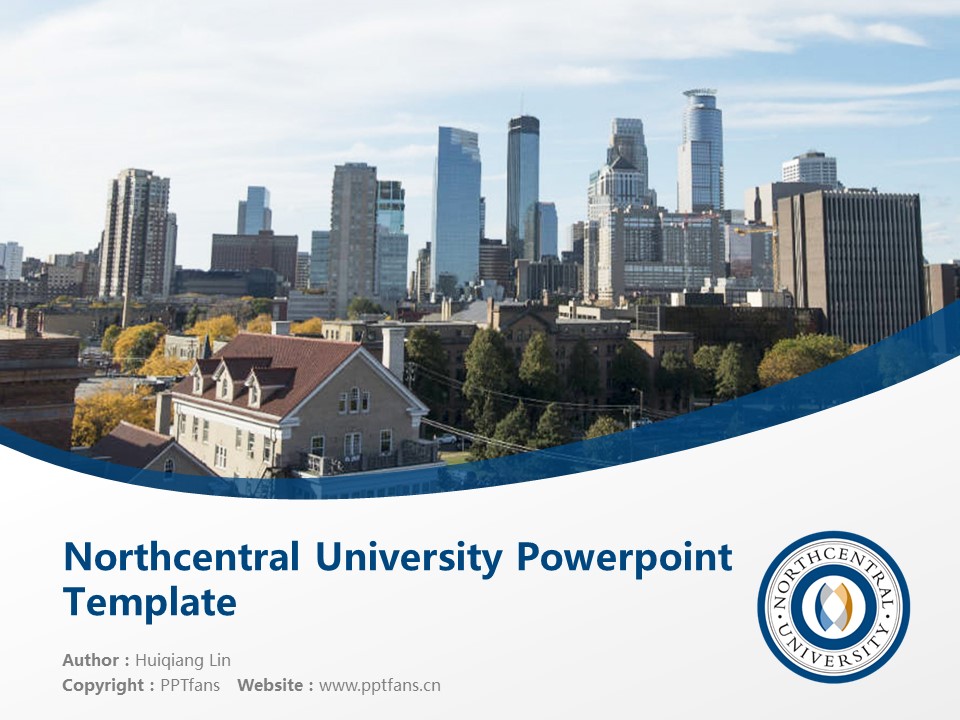Northcentral University Powerpoint Template Download | 中北大學PPT模板下載_幻燈片預覽圖1