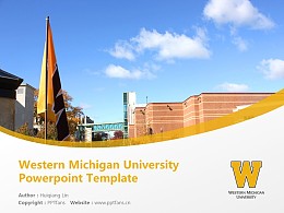 Western Michigan University Powerpoint Template Download | 西密歇根大学PPT模板下载