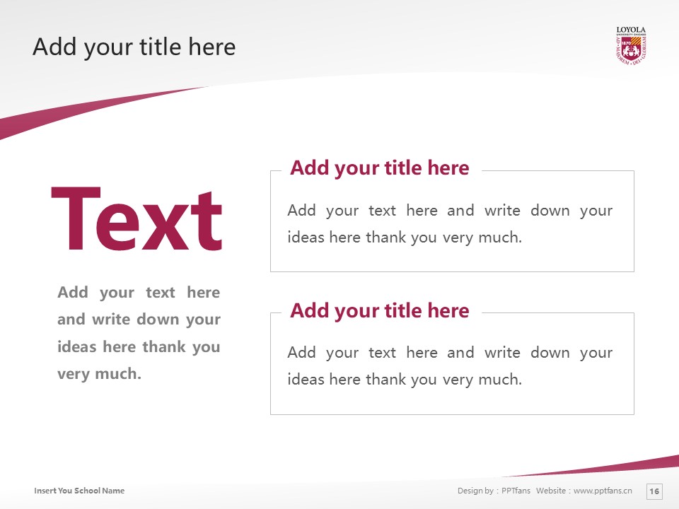 Loyola University Chicago Powerpoint Template Download | 美國(guó)芝加哥洛約拉大學(xué)PPT模板下載_幻燈片預(yù)覽圖16