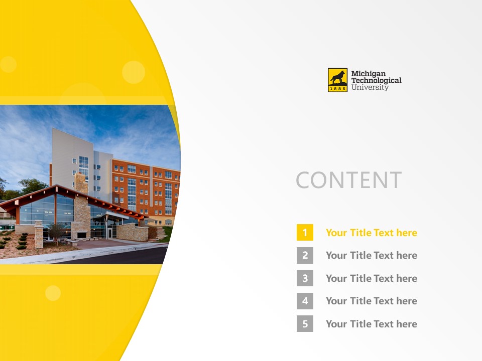 Michigan Technology University Powerpoint Template Download | 密歇根理工大學(xué)PPT模板下載_幻燈片預(yù)覽圖2