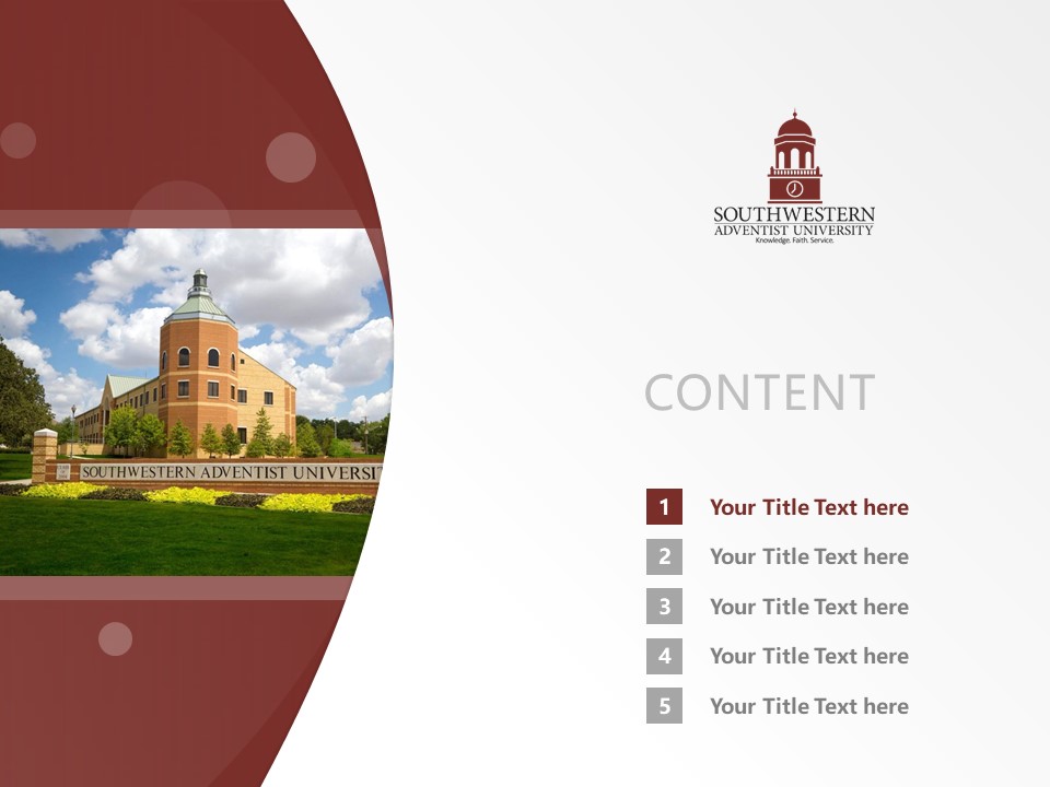Southwestern Adventist University Powerpoint Template Download | 西南基督復臨大學PPT模板下載_幻燈片預覽圖2