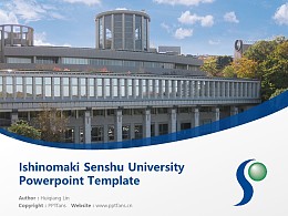 Ishinomaki Senshu University Powerpoint Template Download | 石卷专修大学PPT模板下载