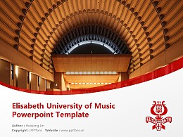 Elisabeth University of Music Powerpoint Template Download | 伊利莎白音乐大学PPT模板下载