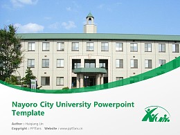 Nayoro City University Powerpoint Template Download | 名寄市立大学PPT模板下载