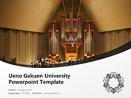Ueno Gakuen University Powerpoint Template Download | 上野学园大学PPT模板下载