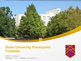 Shoin University Powerpoint Template Download | 松荫女子大学PPT模板下载