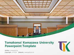 Tomakomai Komazawa University Powerpoint Template Download | 苫小牧驹泽大学PPT模板下载