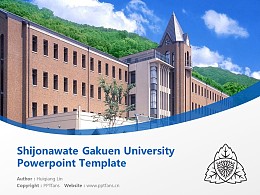 Shijonawate Gakuen University Powerpoint Template Download | 四条裰学园大学PPT模板下载