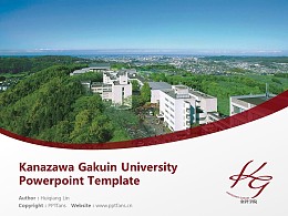 Kanazawa Gakuin University Powerpoint Template Download | 金泽学院大学PPT模板下载