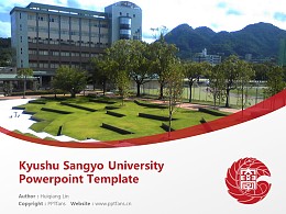 Kyushu Sangyo University Powerpoint Template Download | 九州產業大學PPT模板下載