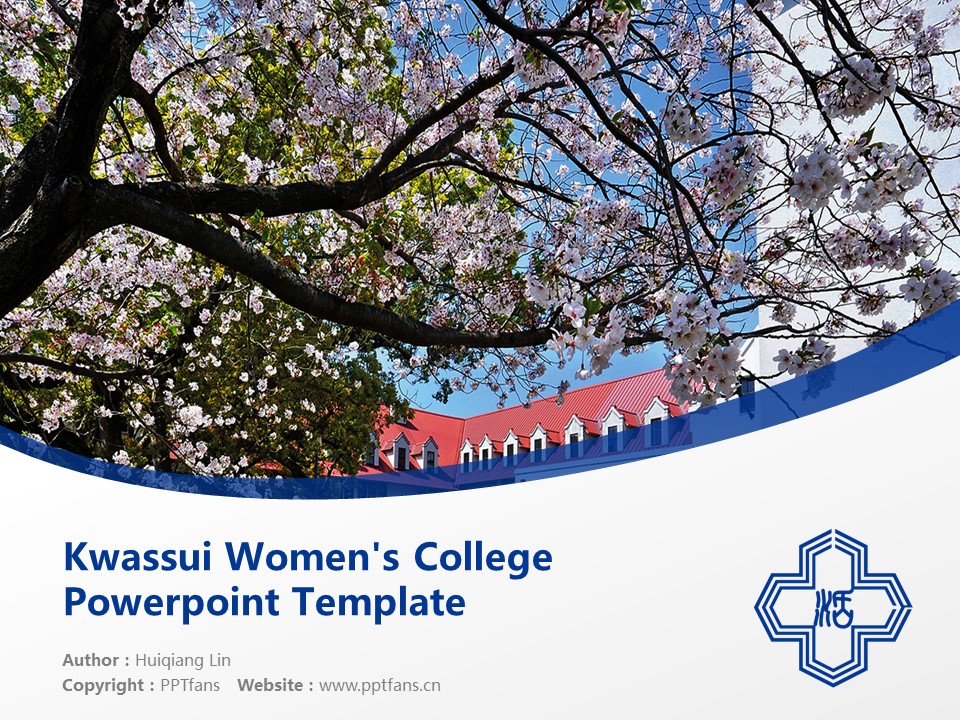 Kwassui Women’s College Powerpoint Template Download | 活水女子大学PPT模板下载_幻灯片预览图1