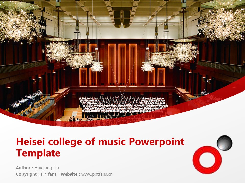 Heisei college of music Powerpoint Template Download | 平成音乐大学PPT模板下载_幻灯片预览图1