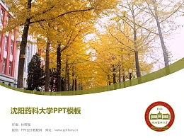 沈阳药科大学PPT模板下载