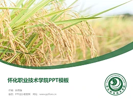 怀化职业技术学院PPT模板下载
