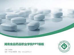 湖南食品藥品職業學院PPT模板下載