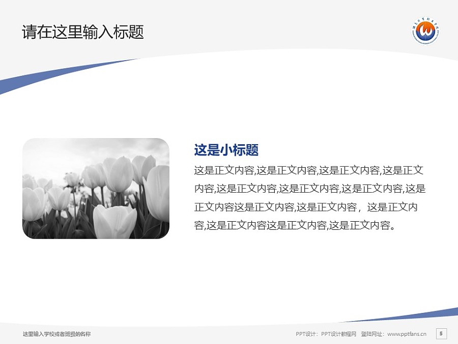 湖南外贸职业学院PPT模板下载_幻灯片预览图5