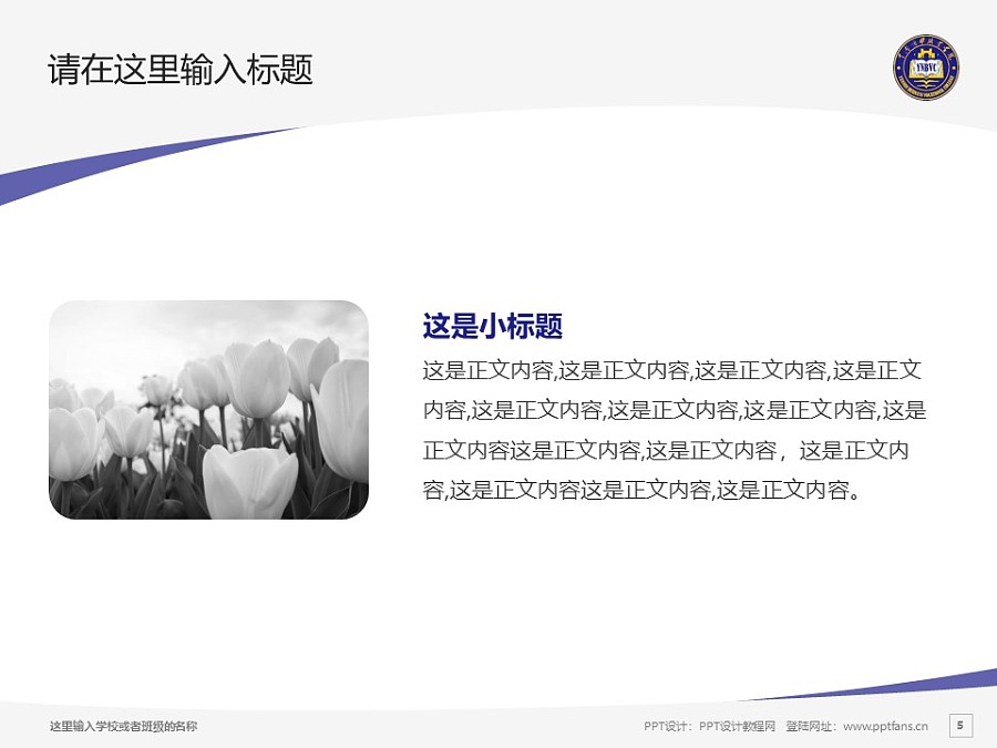 云南商务职业学院PPT模板下载_幻灯片预览图5