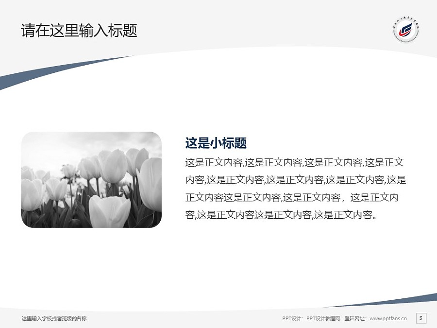湖南化工职业技术学院PPT模板下载_幻灯片预览图5