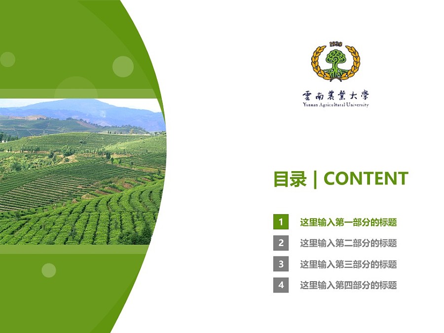 云南农业大学热带作物学院PPT模板下载_幻灯片预览图3