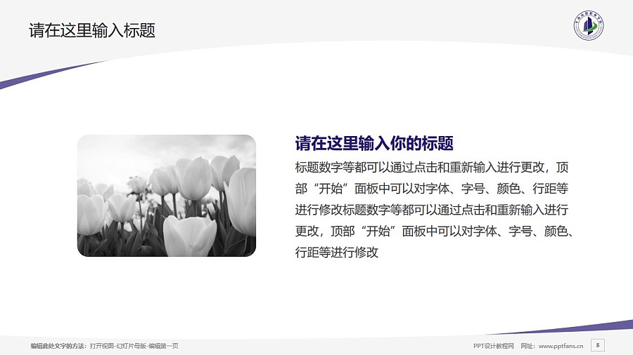 廣州華南商貿職業學院PPT模板下載_幻燈片預覽圖5