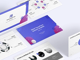 紫色简约时尚商务风项目介绍 PPT模板下载