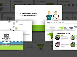 清新简约足球运动风PPT模板下载